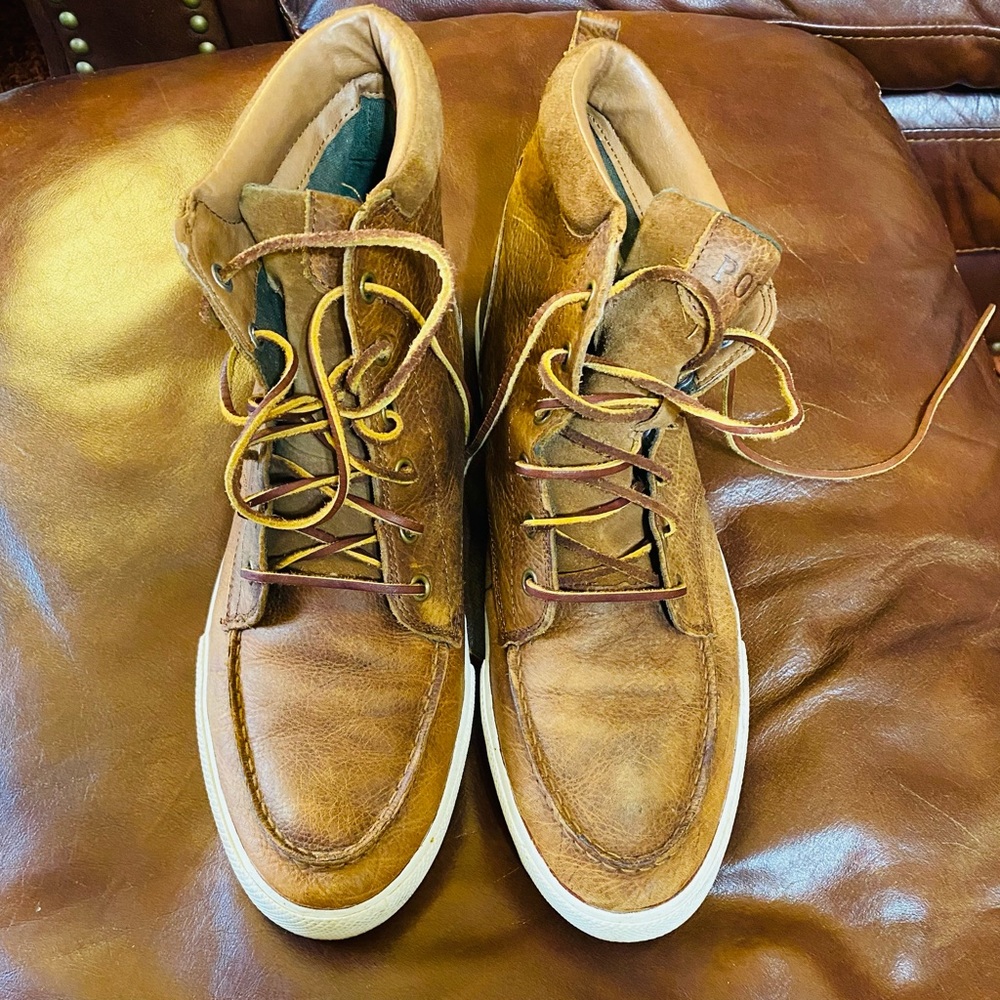Ralph Lauren Men’s Leather Lace Up Boots - Picture 2 of 6